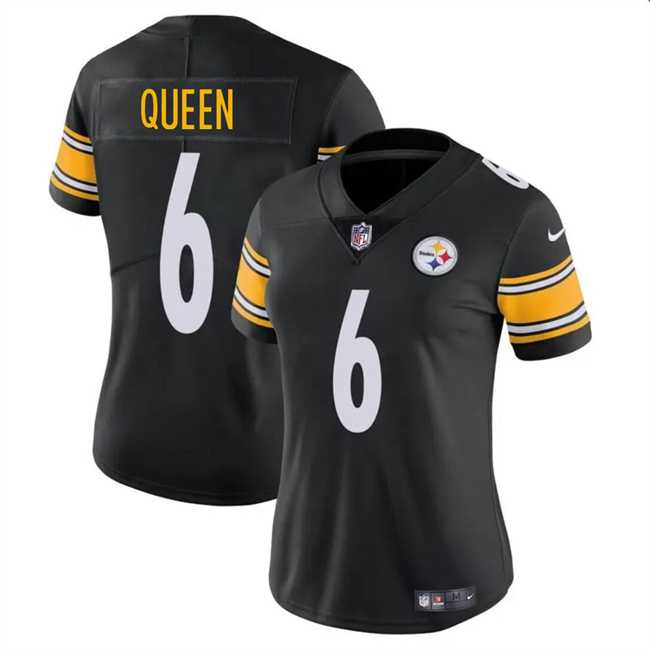 Women's Pittsburgh Steelers #6 Patrick Queen Black Vapor Football Stitched Jersey Dzhi,We sell and wholesale Women's Pittsburgh Steelers #6 Patrick Queen Black Vapor Football Stitched Jersey Dzhi on line form chian!